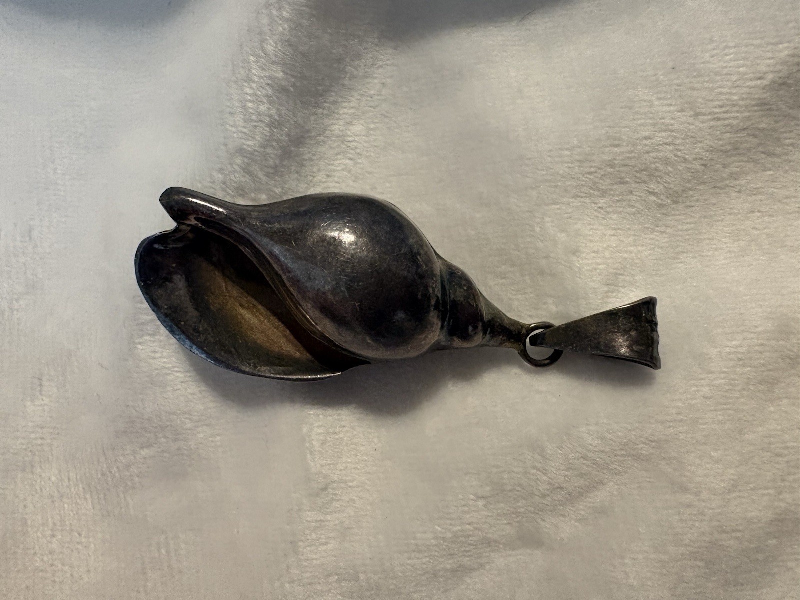 Sterling Silver 925 Seashell Pendant Signed