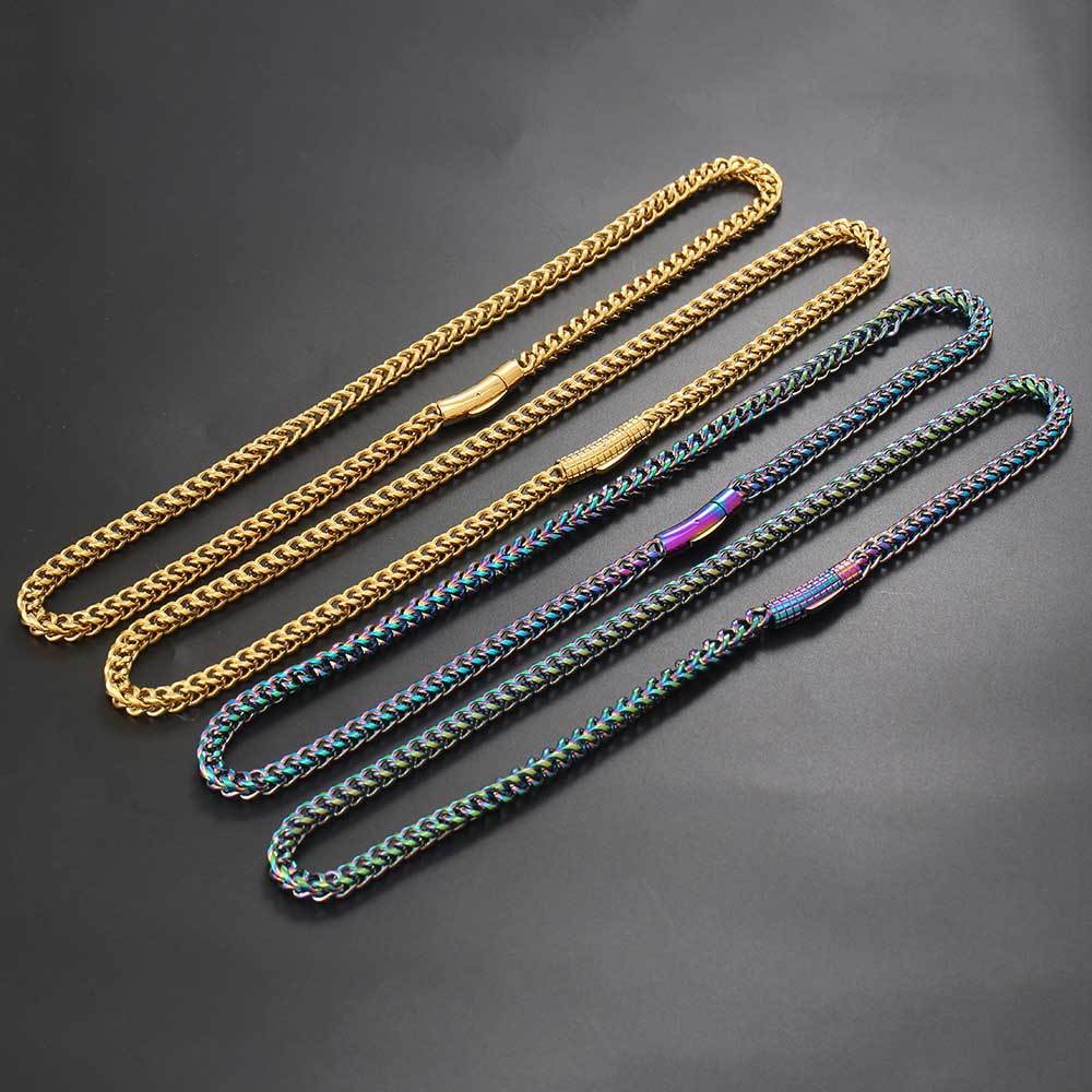 6mm 316L Stainless Steel Cuban Link Chain Hip Hop Men Bracelet Daily Jewelry