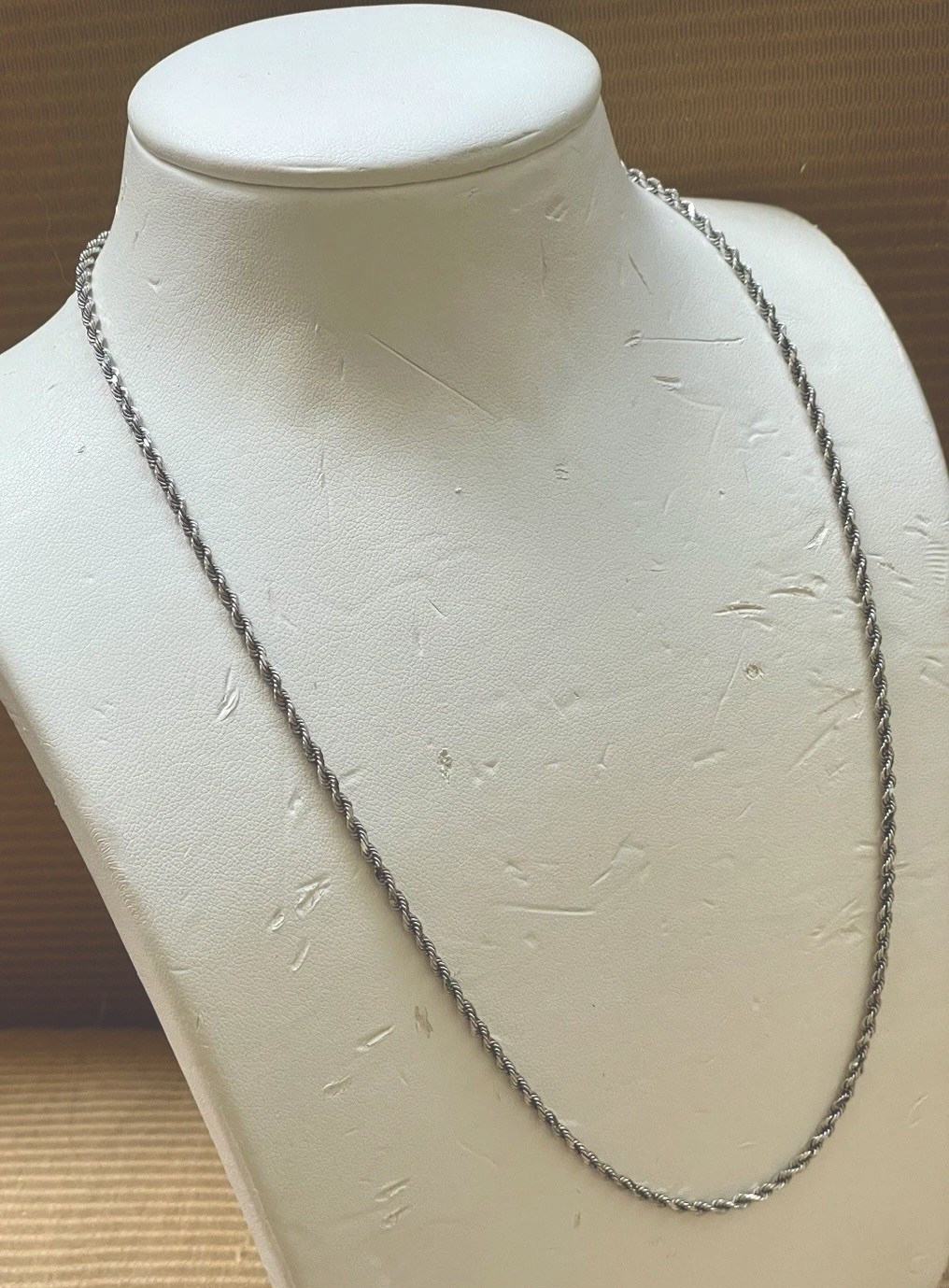 Excellent Michael Anthony 18”L 3mm Solid 14K White Gold Chain Necklace 6.45Grams