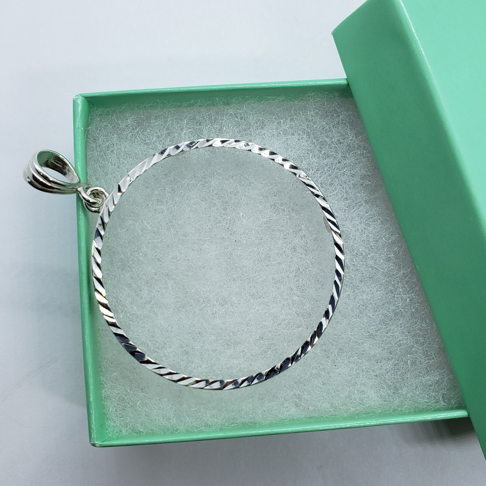 Solid Sterling Silver Mexican Cien Pesos Bezel Diamond Cut 39mm Coins Prong Back