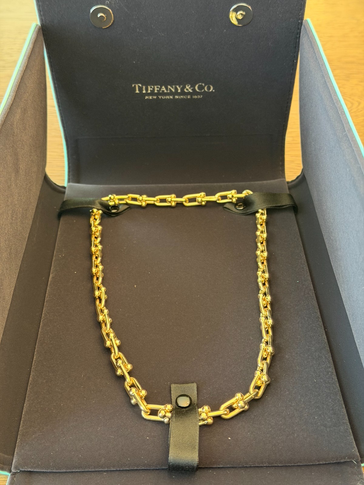Tiffany & Co. HardWear Medium Link Necklace 18K Yellow Gold 18″ w/ Box