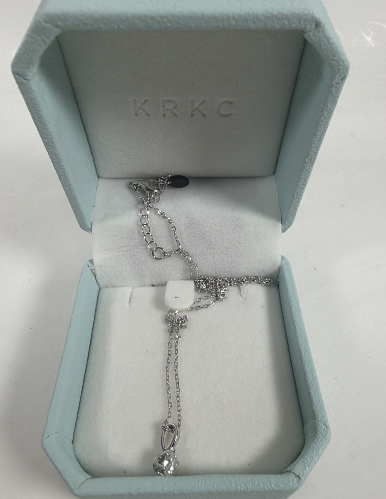 KRKC .5CT Moissanite .925 Sterling Necklace w/ GRA Report