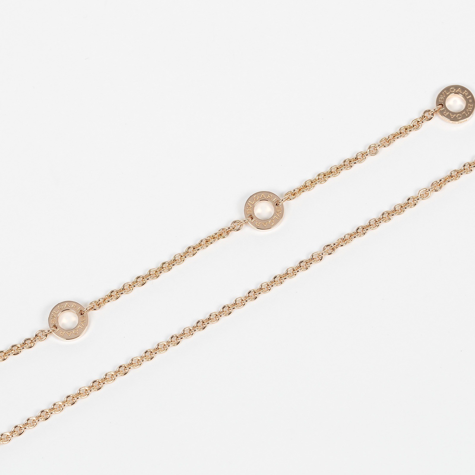 Bvlgari B.zero1 Design Legend Necklace 18K RG Rose Gold Ceramic 17.3in 13.4g
