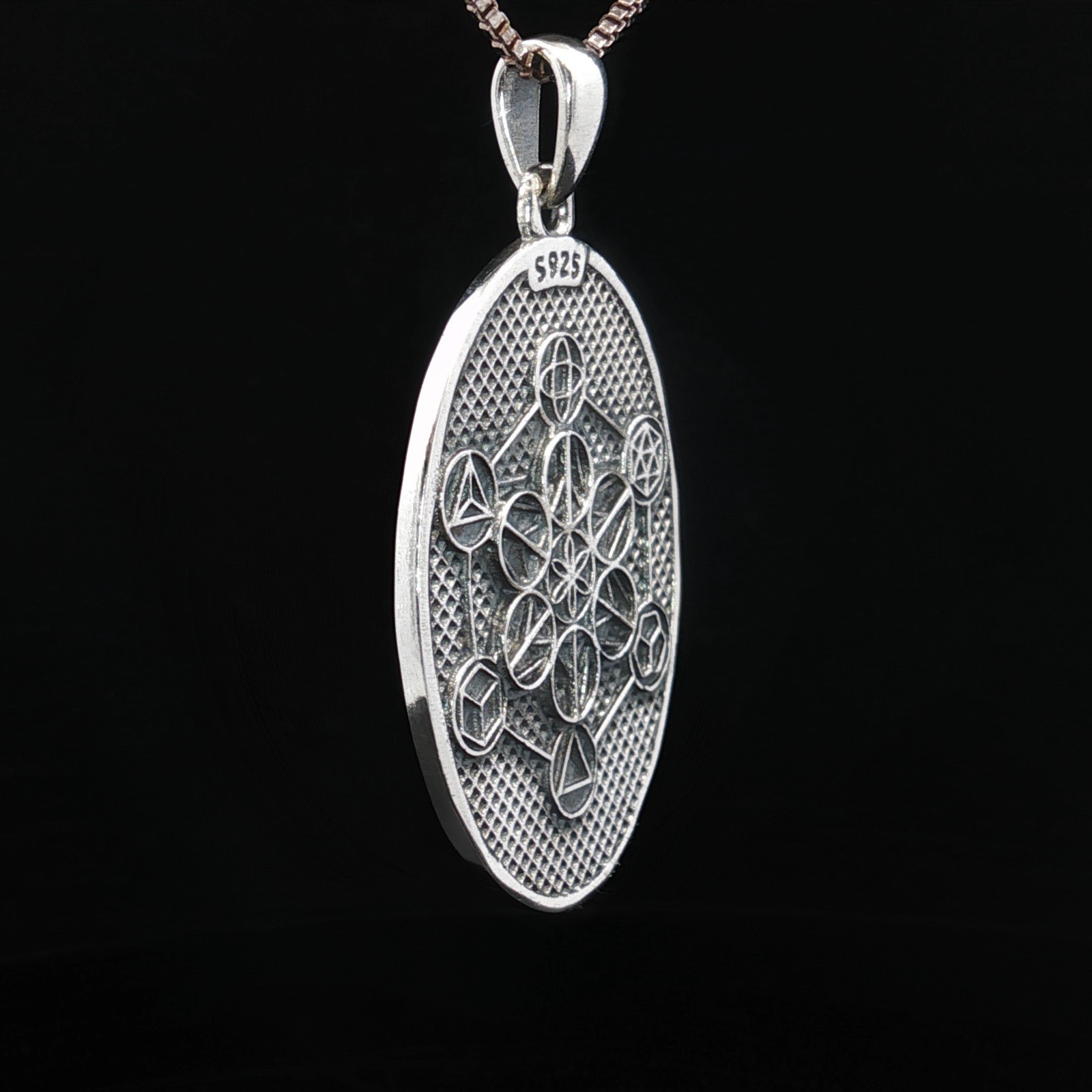 Sterling Silver Archangel Metatron Pendant Necklace