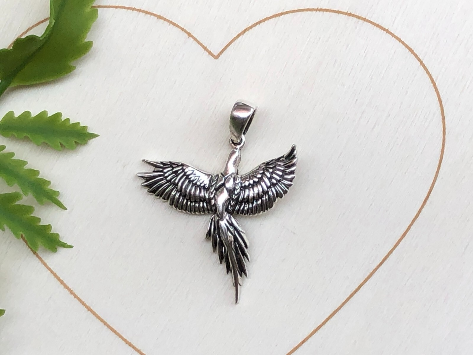 925 Sterling Silver Phoenix Pendant for necklace Womens 25mm(0.98″)/33mm(1.3″)