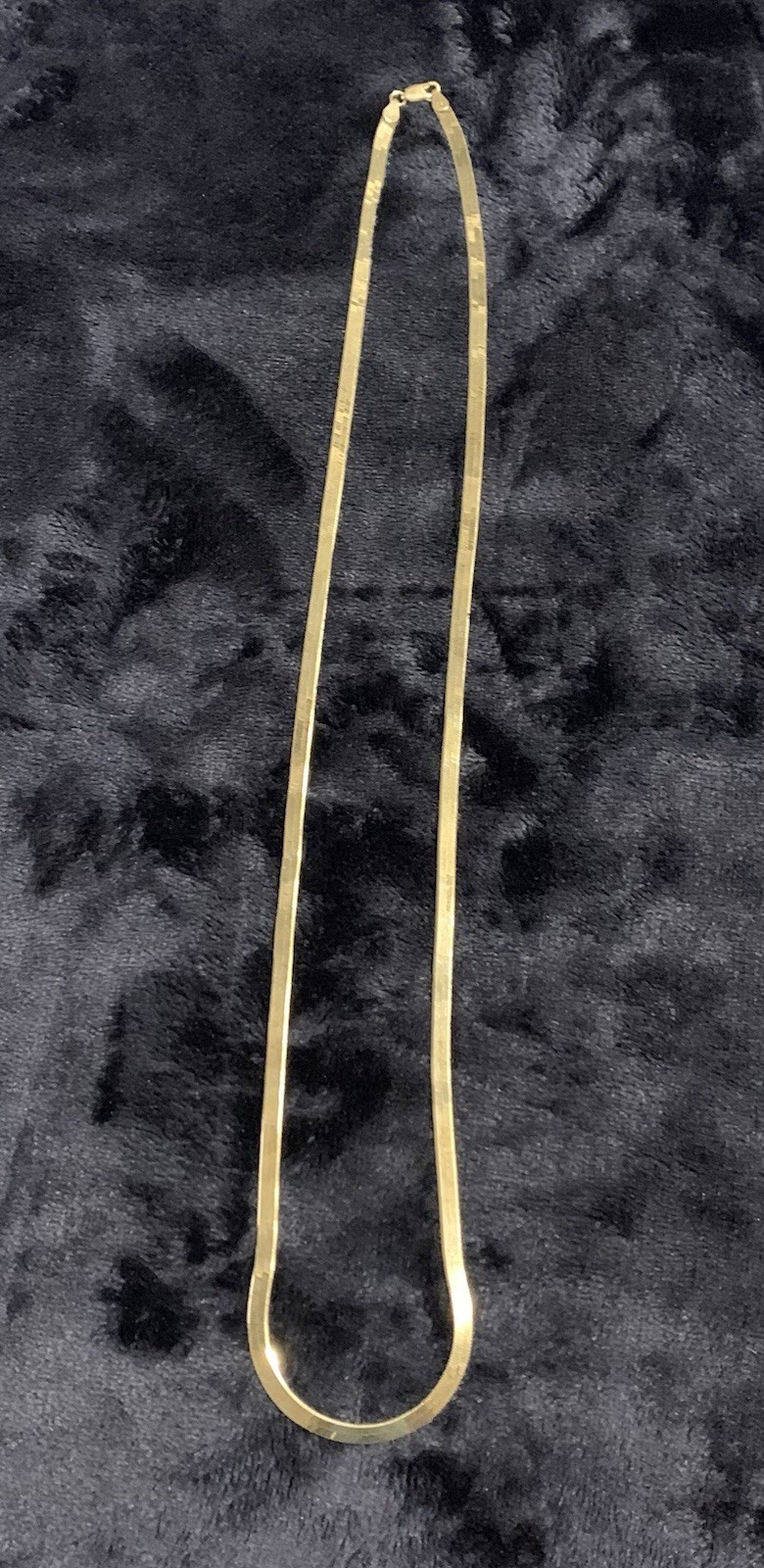 Made In Italy Sterling Silver Herringbone Chain Necklace 30”Signed DNT , 17.3 G