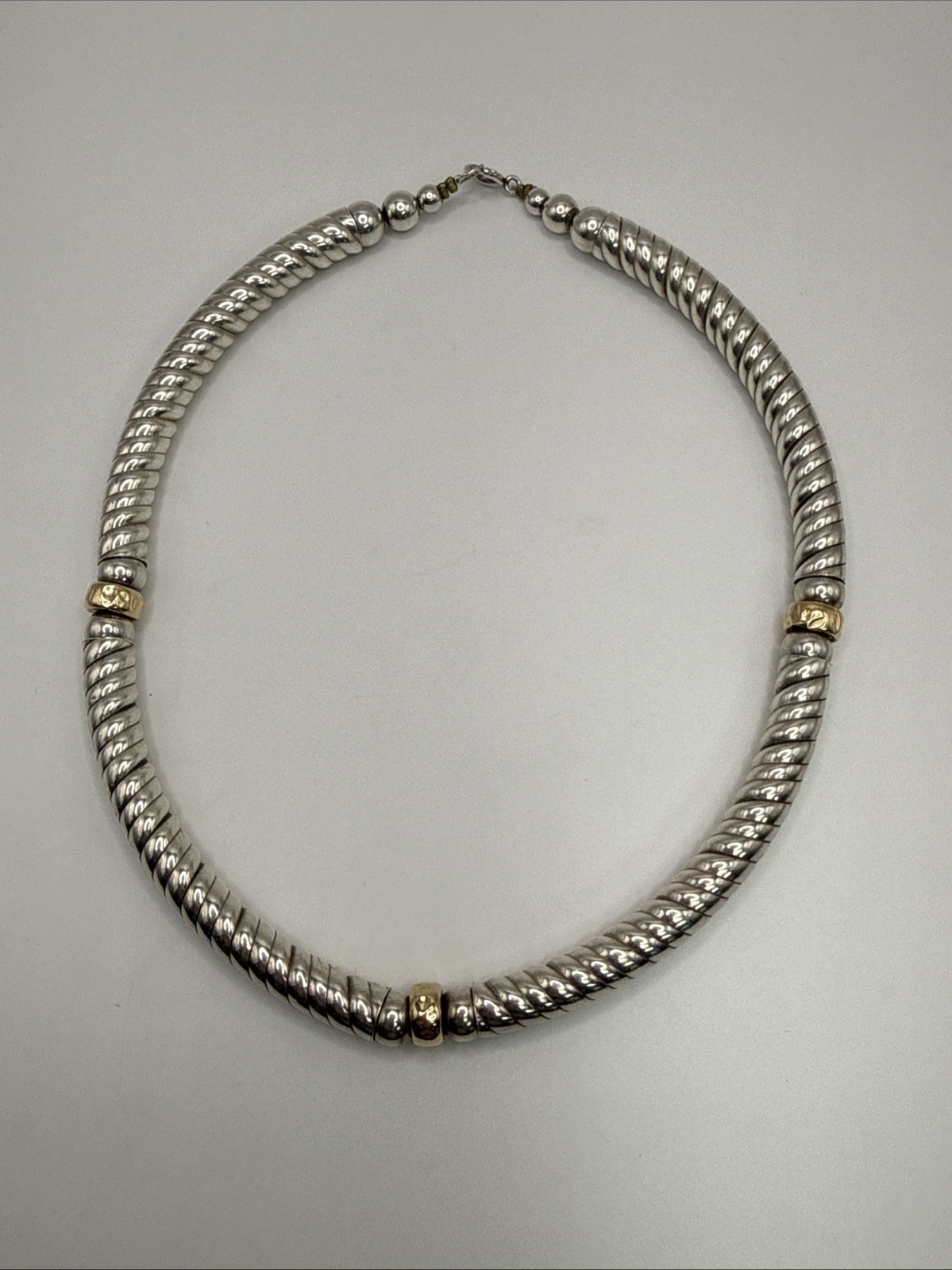 16″ Sterling Silver Twisted Cable Collar Necklace 38.9 g