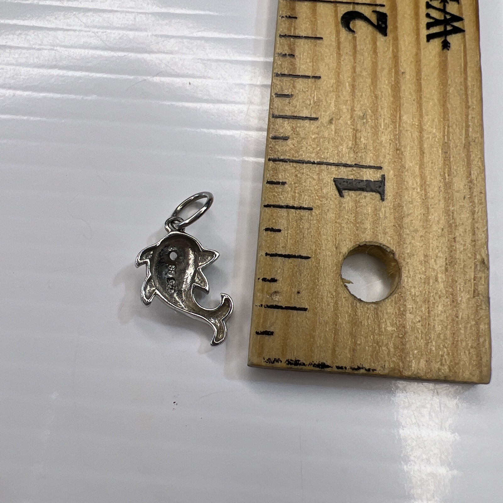 925 Sterling Silver Retro Charm Pendant Cute Cartoon Dolphin Whale Ocean Beach