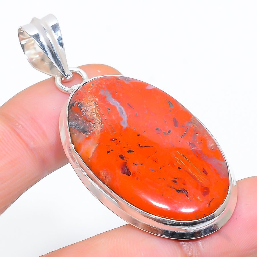 Boulder Opal Gemstone 925 Sterling Silver Handmade Jewelry Pendant 2.25″ q773