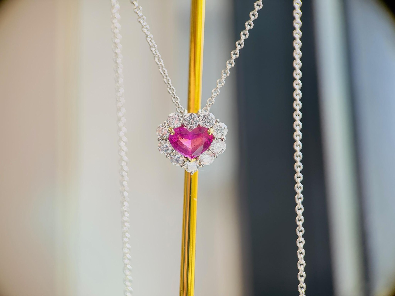 Pink HS With a Halo Pendant