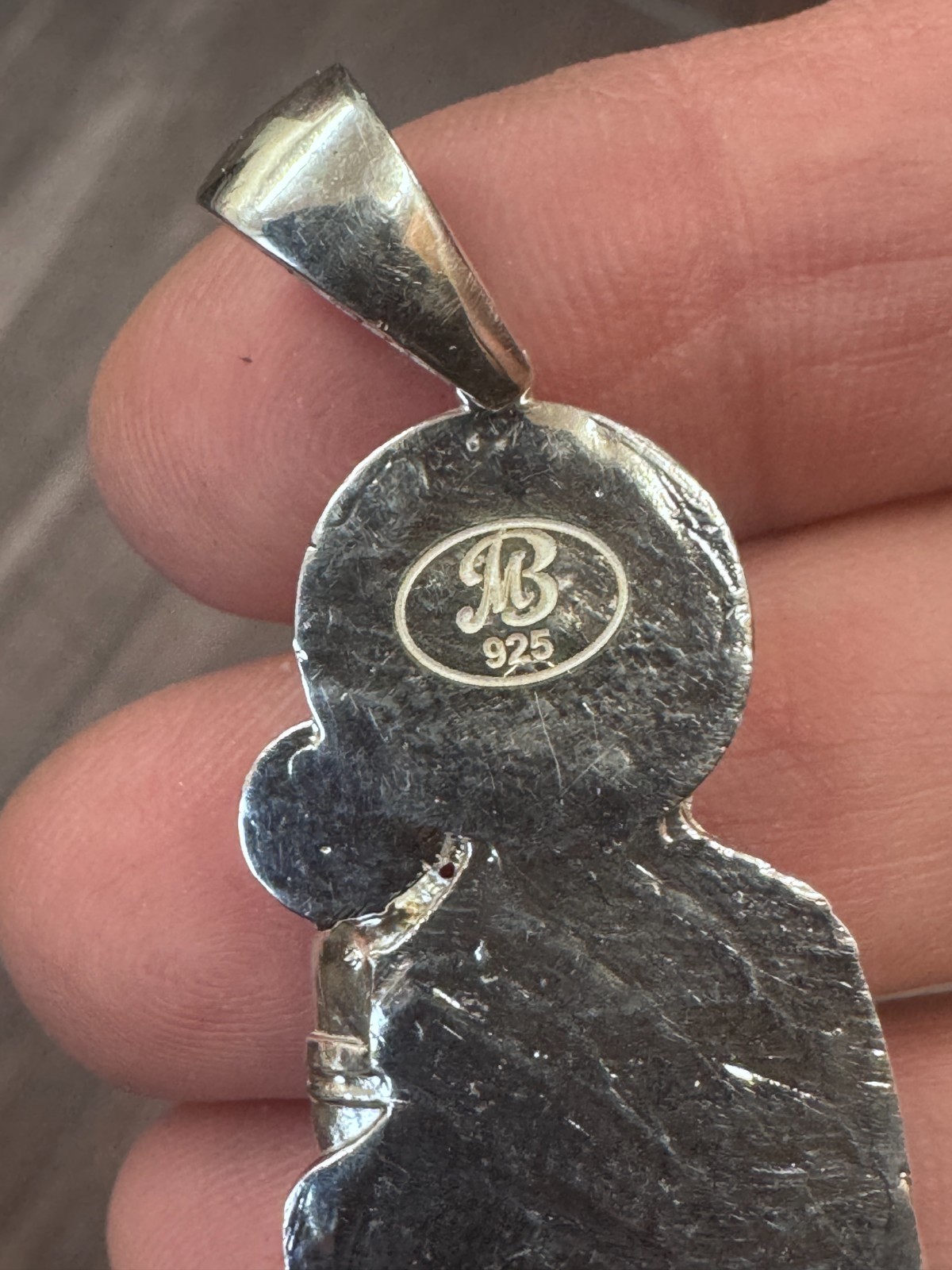 Virgin Mary Blessed Mother and Jesus Lady Theotokos Icon 1.5″ Pendant Silver 925