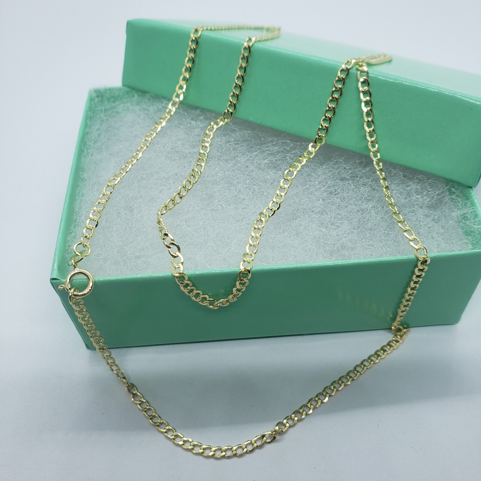 10K Yellow Gold Hollow Cuban Curb Chain Link Necklace Bracelet 2~7mm All Sizes