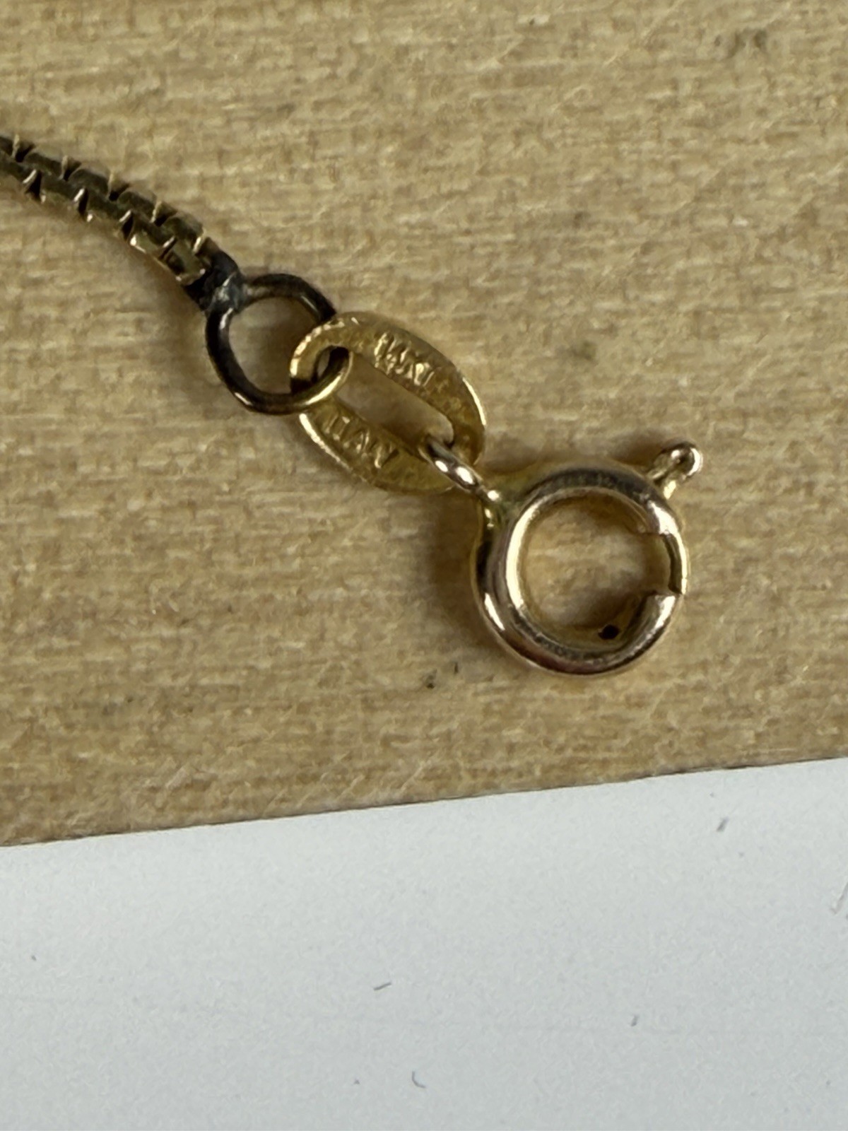 VTG JCM 10K Yellow Gold Natural Diamond Open Heart Pendant 19″ 14k Necklace