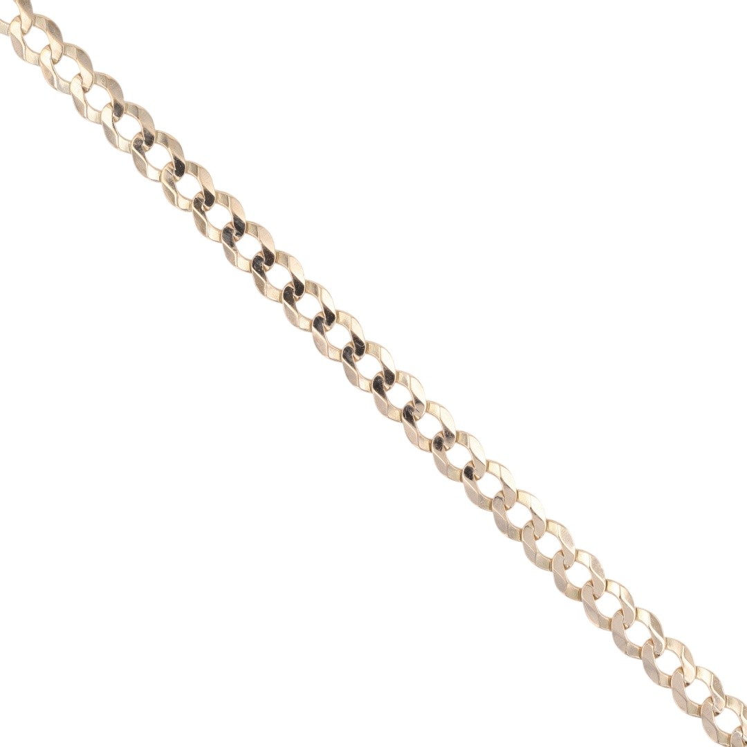 Amoro 4.5mm Curb Link Chain 23.5″ Necklace 10k Yellow Gold Italy 10.01 Grams