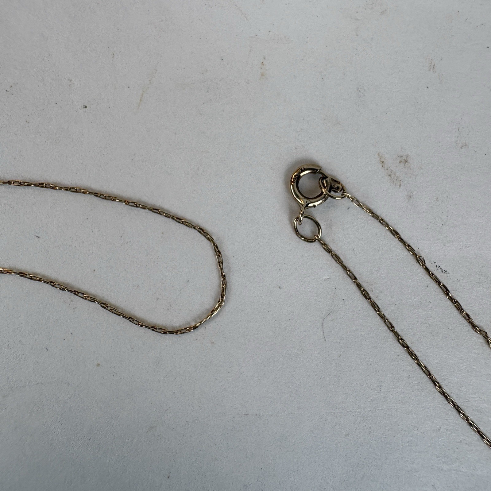 Chain GOLD 20” 10k Vintage Necklace Yellow Dainty Oval Paperclip Chain .4g