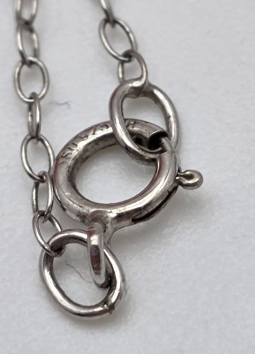 Sterling Silver Spike Pendant Necklace 925 Minimalist Dagger Tusk Fang 18 Inch