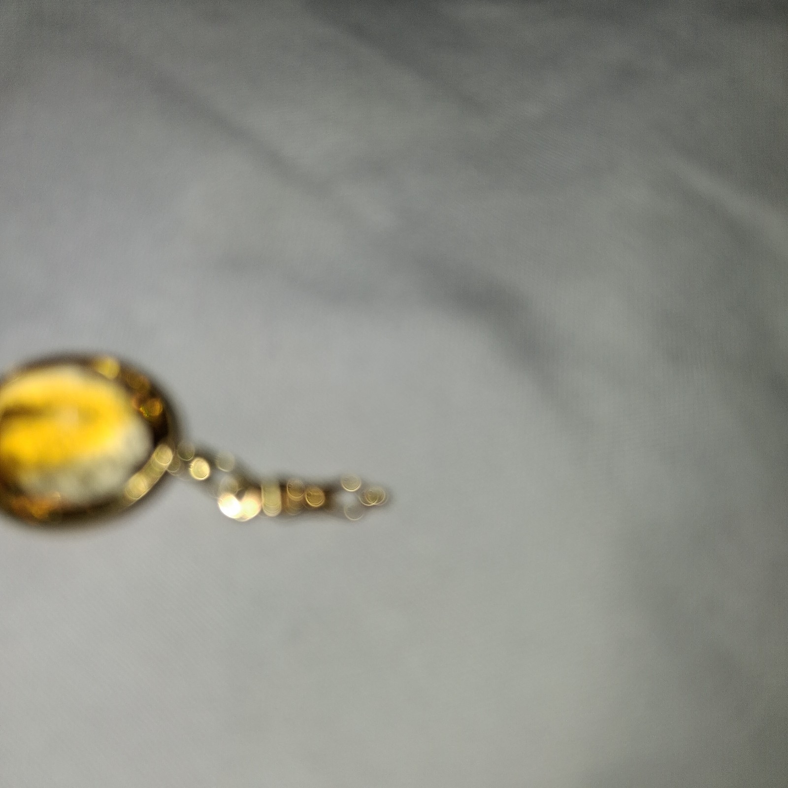18k Yellow Gold multi color shape stone long necklace