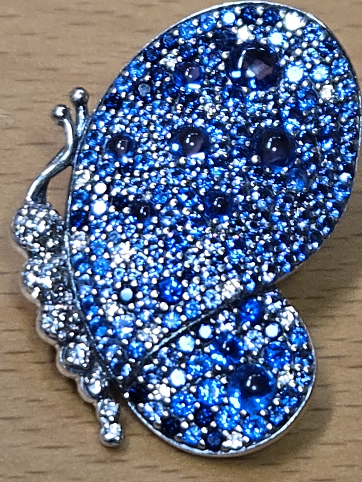 Pandora Blue Pave Butterfly Brooch Pendant S925 ALE Sterling 697996NCB