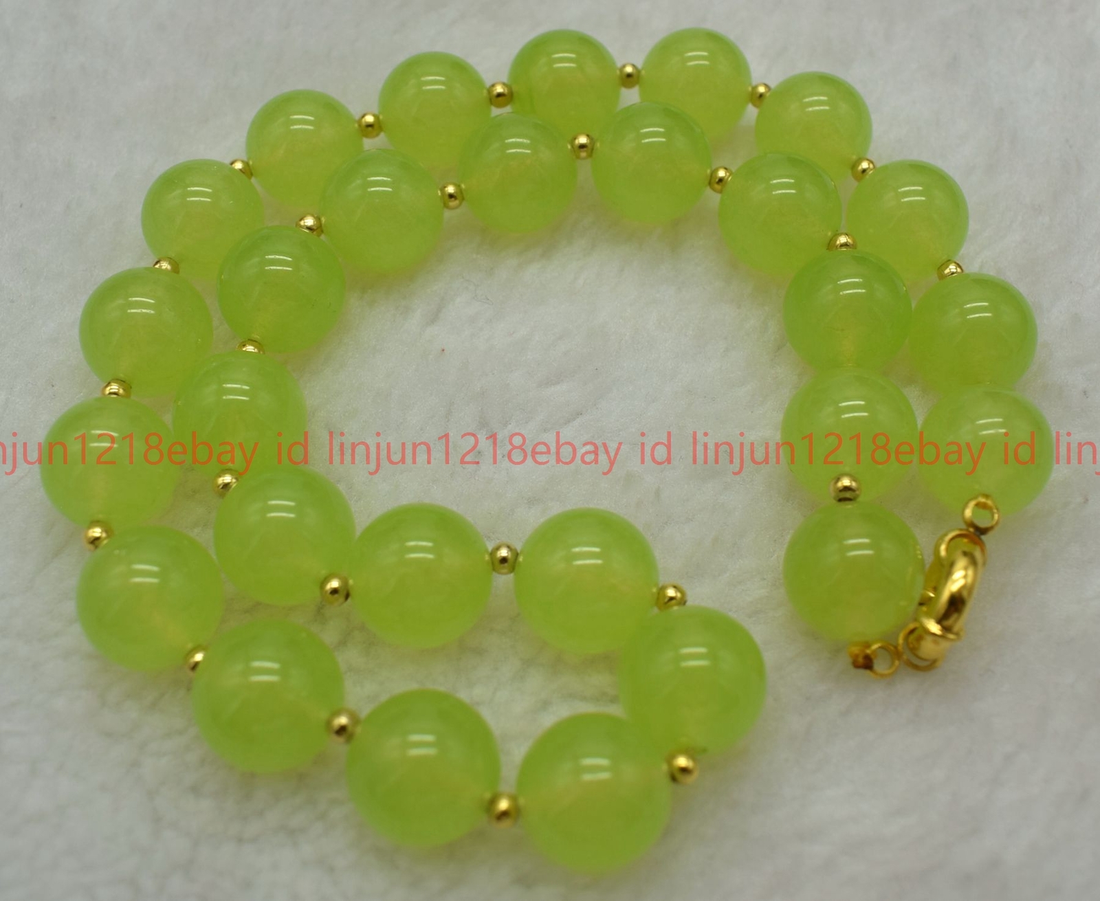 Beautiful Natural 8/10/12mm Green Peridot Round Gemstone Beaded Necklace 16-28in