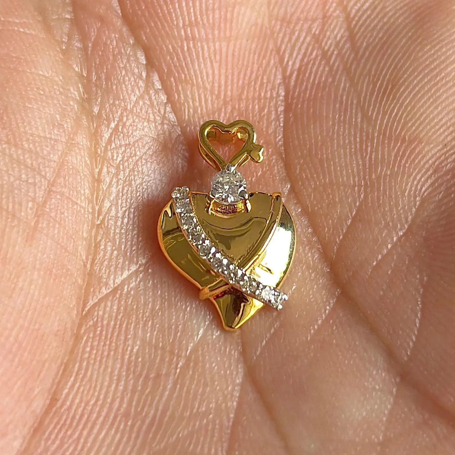1ct Heart Nugget Moissanite Teardrop 925 Sterling Silver Gifted Charm Necklace