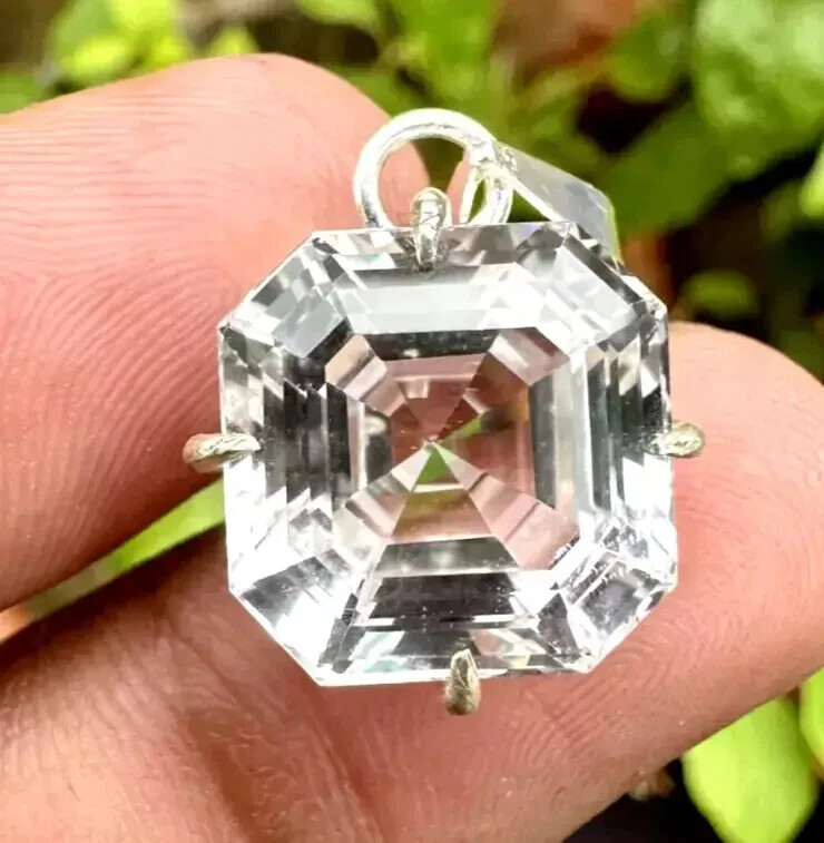 Natural 22 Ct Ceylon White Sapphire Asscher Cut AGL Certified Loose Gemstone
