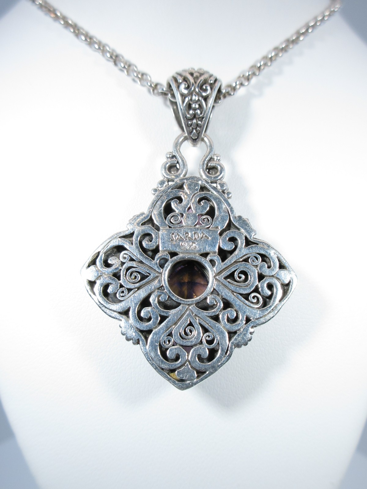 Sarda Sterling Silver in Purple Mystic Quartz & Pink Mystic Topaz Pendant