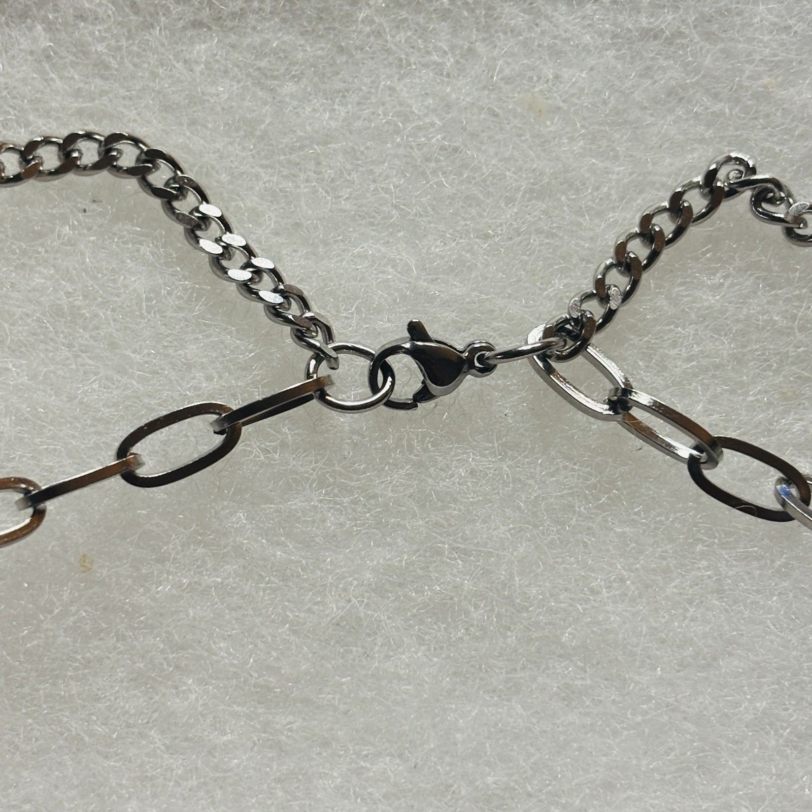 18” Paper Clip Heart and Key Tag Pendant in Silver, Mini