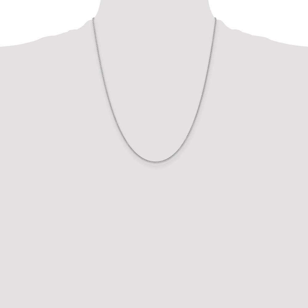 10k White Gold 1.2mm Cable Chain Necklace 22″ 1.9g
