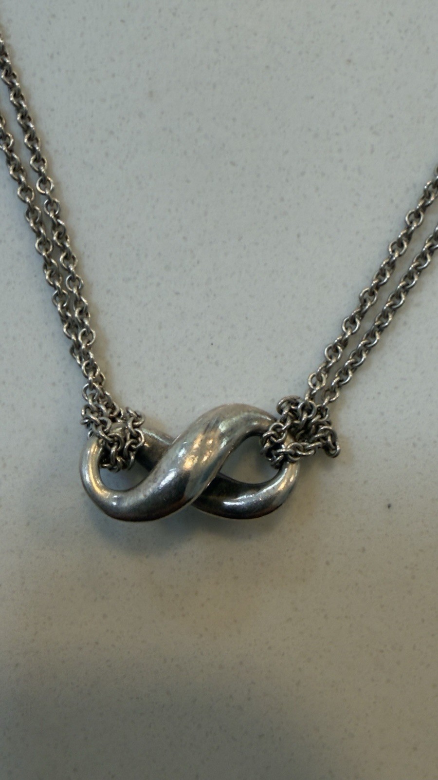 Tiffany & Co. Infinity Necklace 16″ 925 Sterling Silver