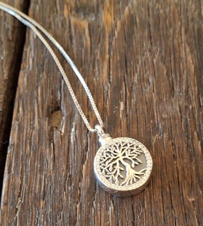 Tree Of Life Ash/urn Cz 925 Pendant 18 Inch Very Pretty ( FOR EVER IN THE HEART)