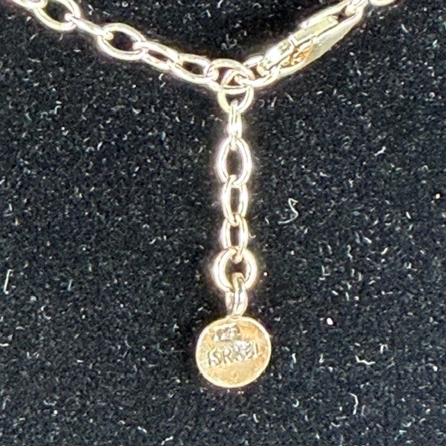 Sterling Silver Initial C Wax Seal Pendant Necklace Made in Israel 925