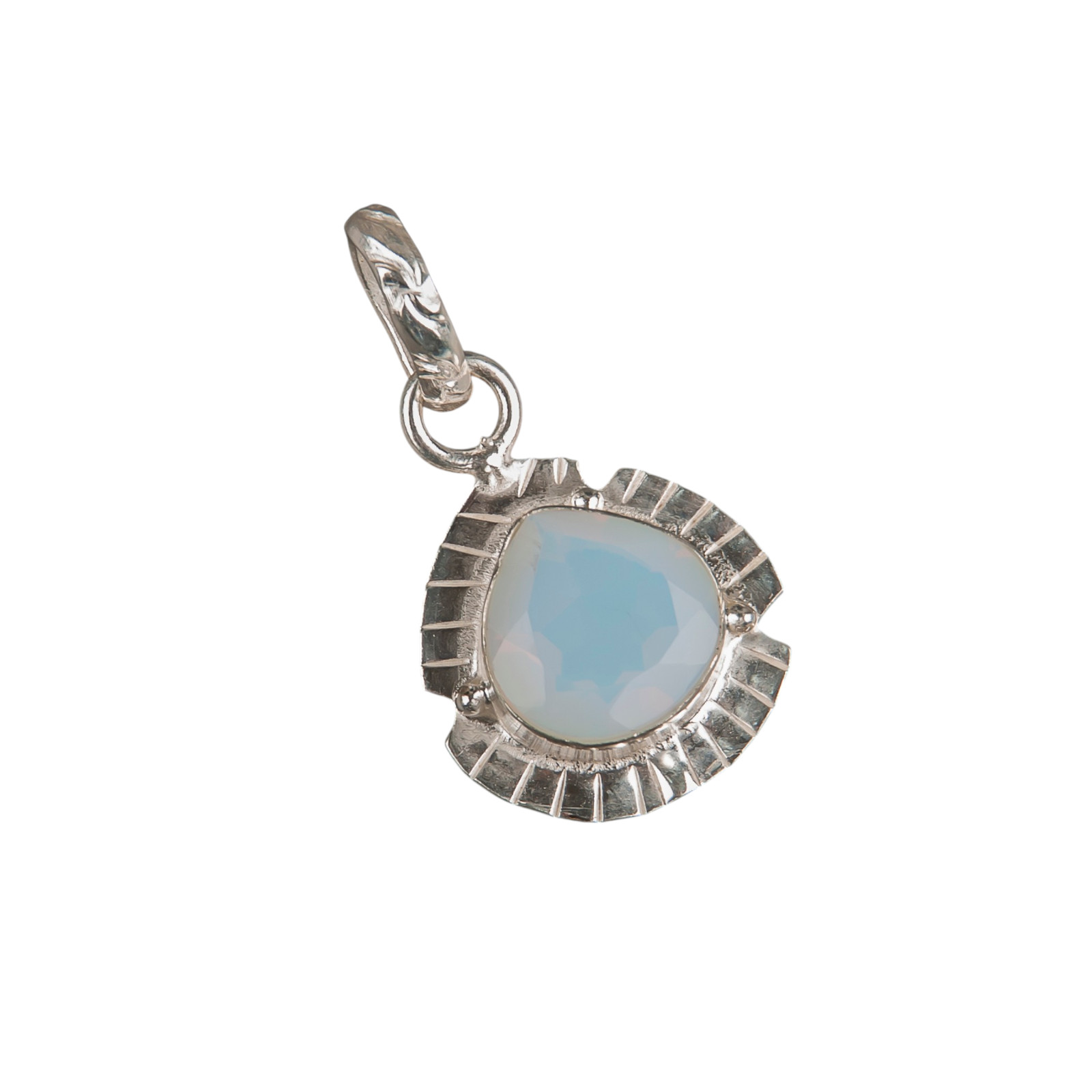 Milky Opal Gemstone 925 Sterling Silver Designer Pendent 1.15″ For Anniversary