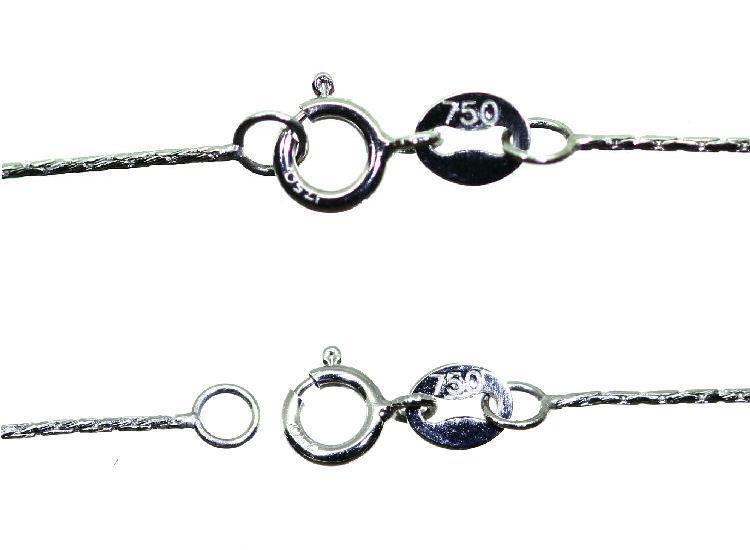 1.14ct Sapphire & Diamond Necklace in 18K & 14K White Gold