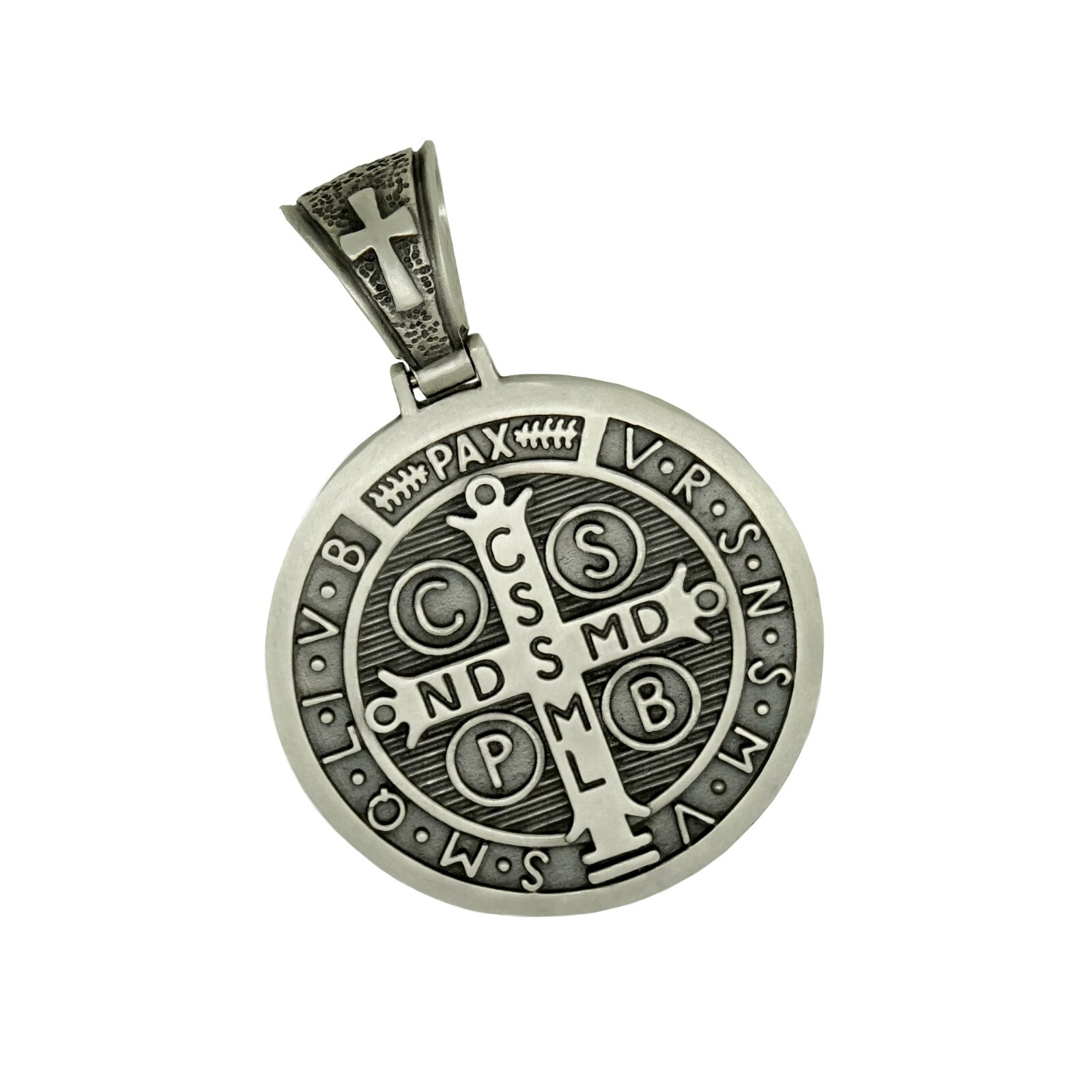 Saint Benedict Men’s Woman’s Silver 925 Pendant Medal Cross Exorcism with Chain