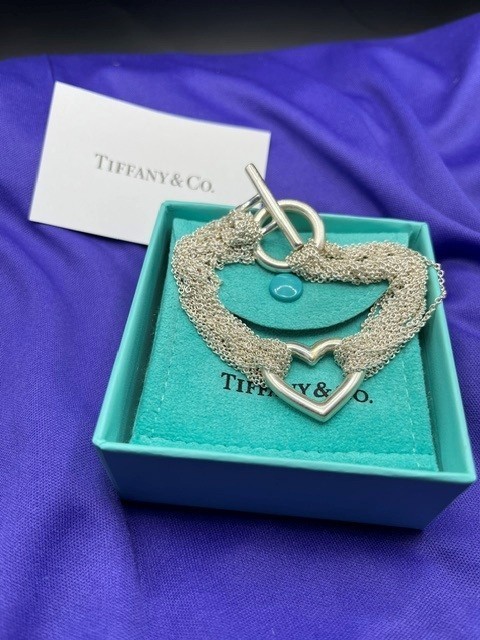 Tiffany & Co Retired Sterling SilverHeart Multi Strand Necklace and Bracelet