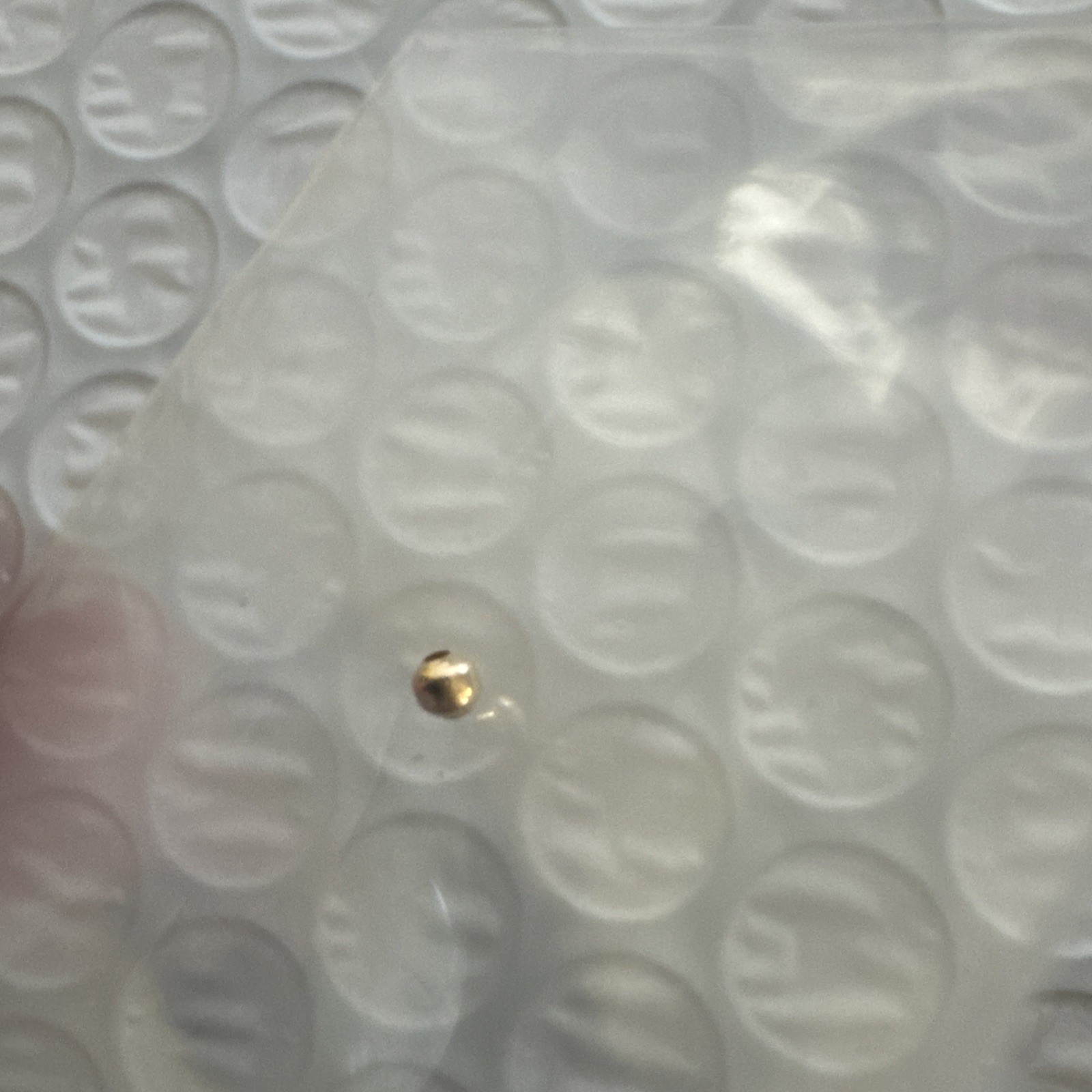 10K Solid Gold Bead In Case New
