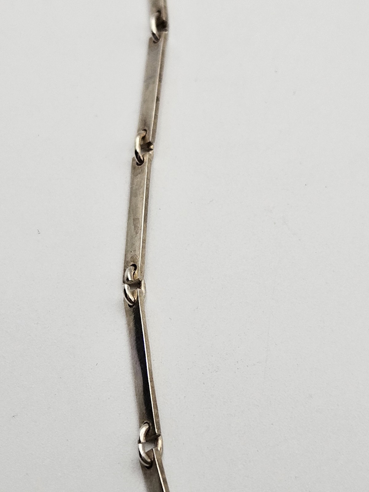 900 Unique Link Sterling Silver 22in Necklace Bar And Cable Link
