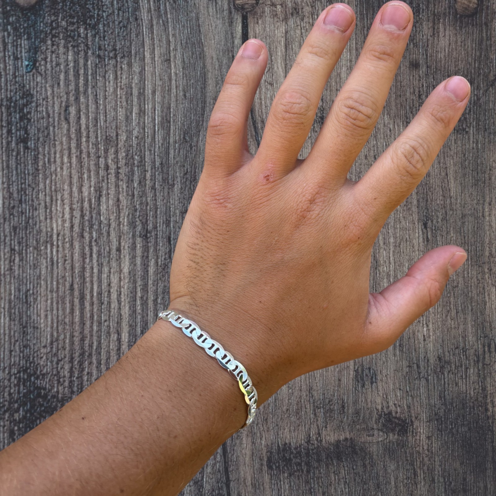 6mm Mariner Link Bracelet – Real Solid 925 Sterling Silver Or 14k Gold Vermeil