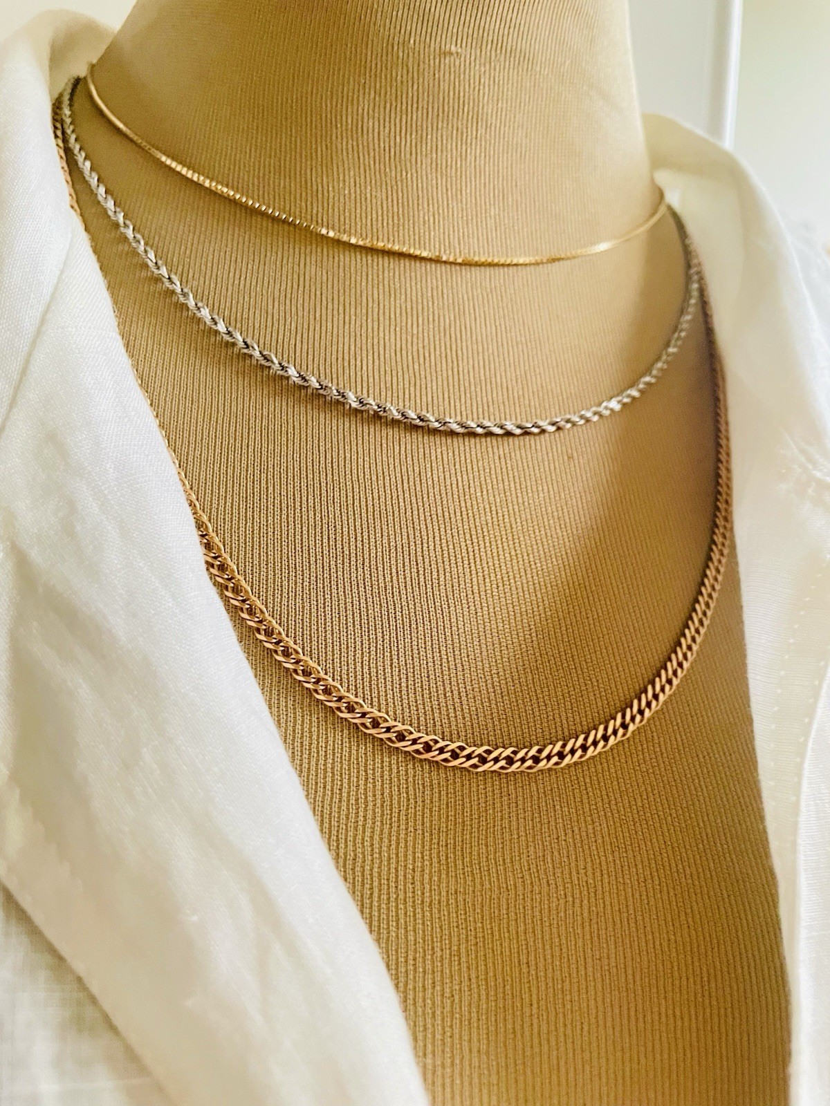Excellent Michael Anthony 18”L 3mm Solid 14K White Gold Chain Necklace 6.45Grams