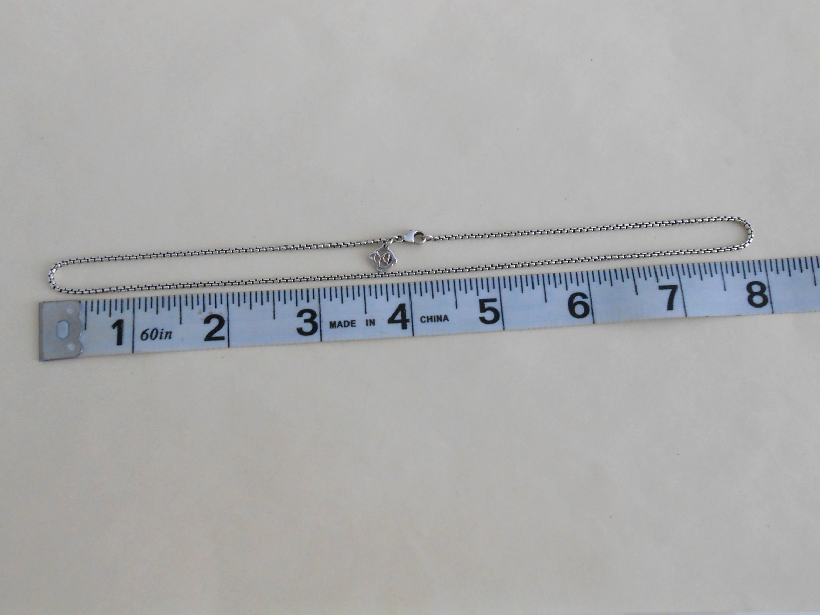 David Yurman Sterling silver 1.7 mm Box Chain Necklace 16” EUC