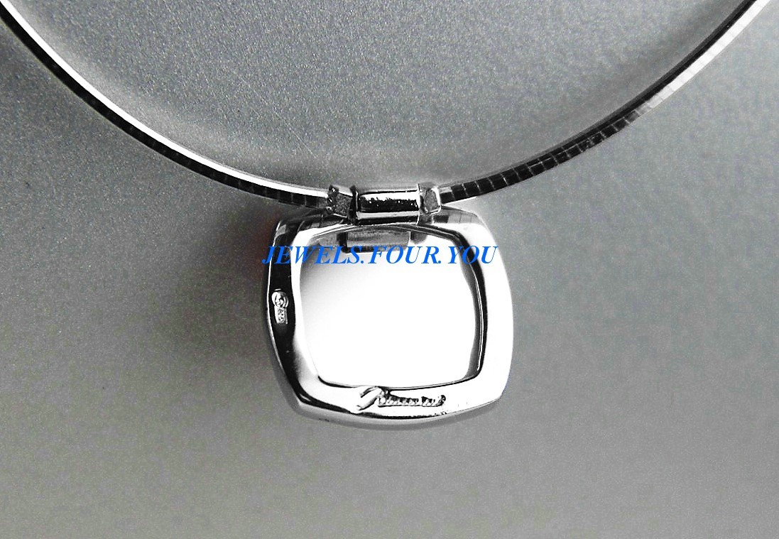 BACCARAT MEDICIS STERLING SILVER PENDANT NECKLACE SMALL RED MIRROR FRANCE NEW