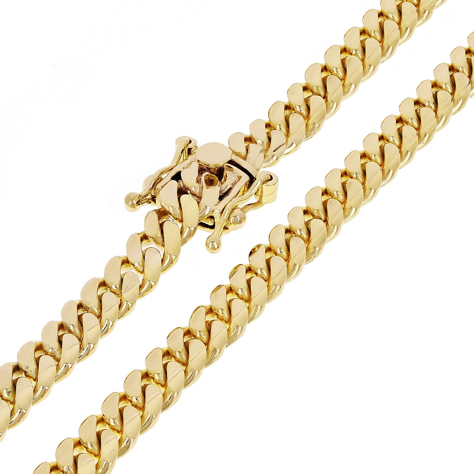 14k Yellow Gold Solid Miami Cuban Link Chain Necklace 20″ 6.7mm 69.5 grams