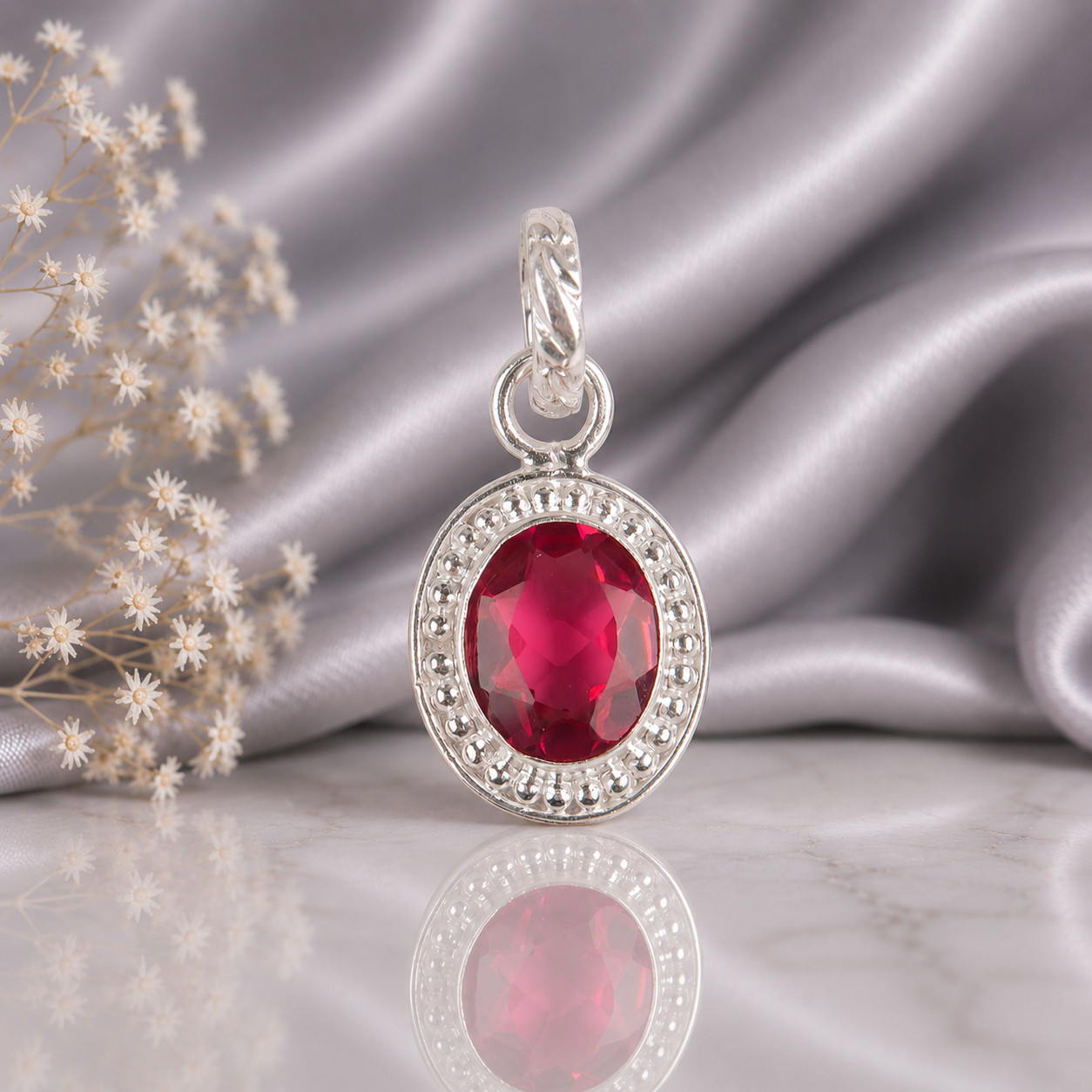 Pink Tourmaline 925 Sterling Silver Designer Pendent 1.20″ For Anniversary