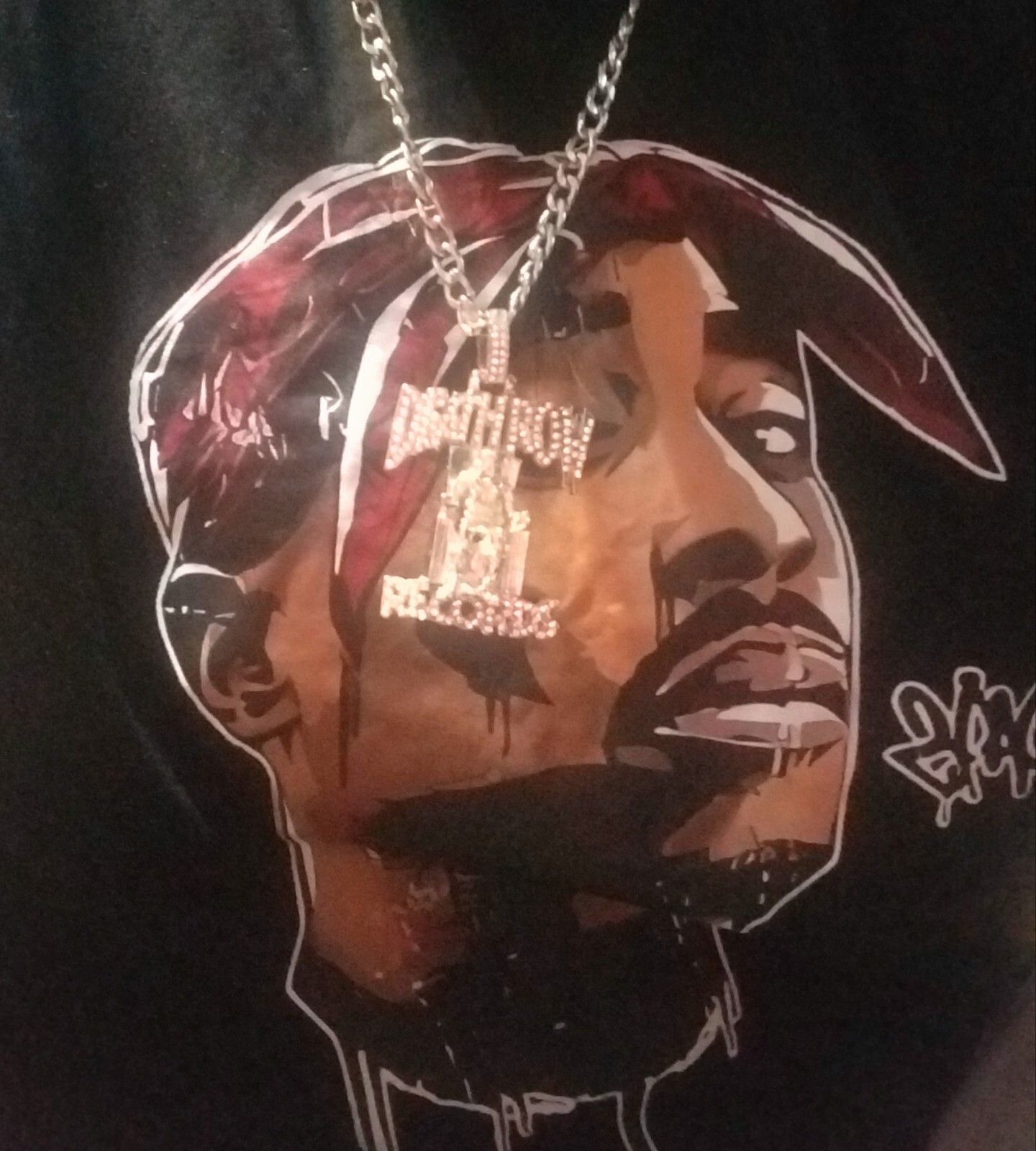 (2) Hip Hop Charm BLING Shipped UNITED STATES Makaveli 2pac Rap Silver Color