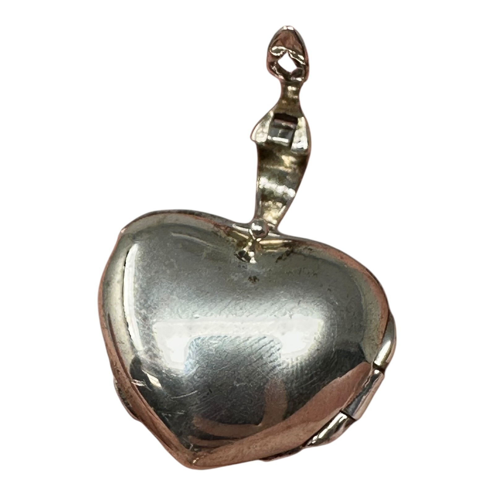 925 Marcasite Heart Enhancer Locket Sterling Silver CZ Pendant Thailand 8.48 g