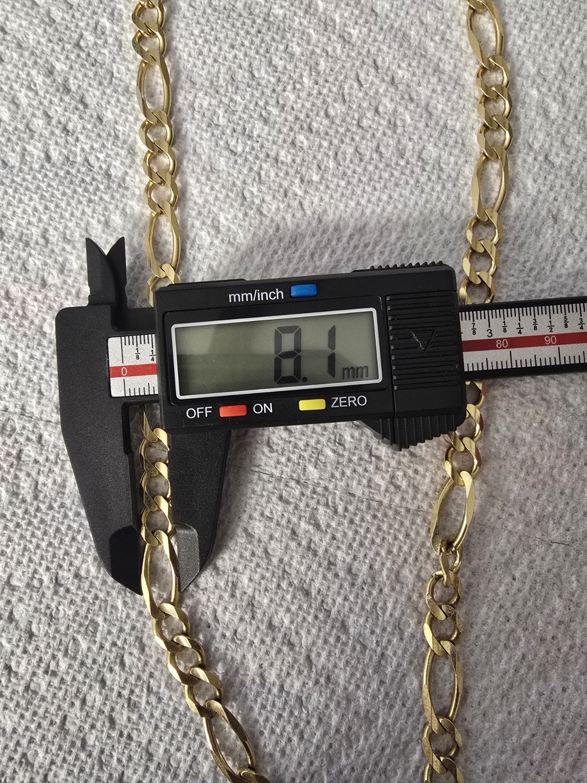 10k Figaro Solid Gold Necklace 46.38 Grams 30 Inches