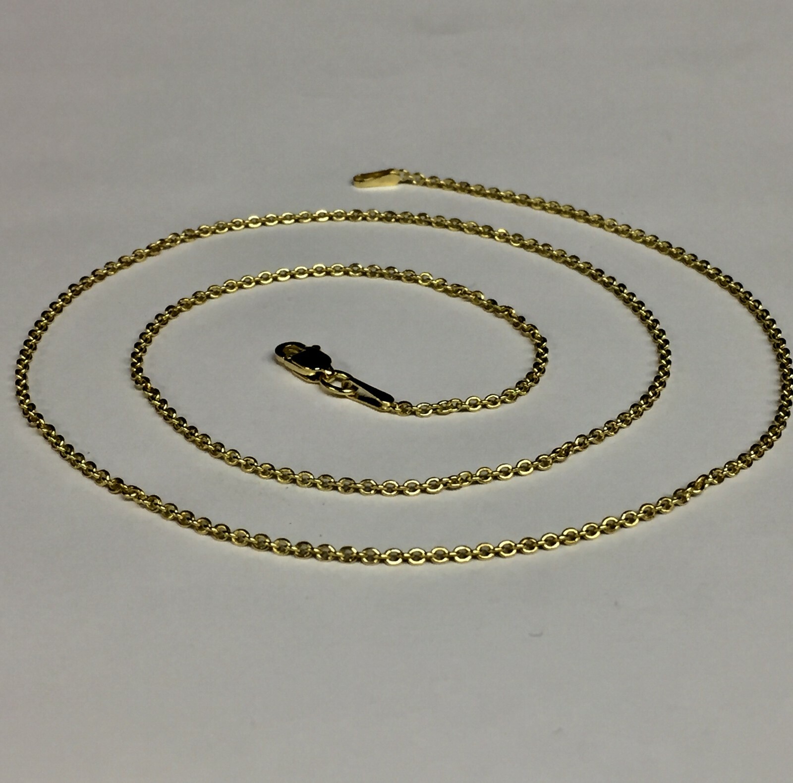 14k Yellow Gold 18″ Cable Link Pendant Chain/Necklace 1.9 mm 2 grams RCAB50