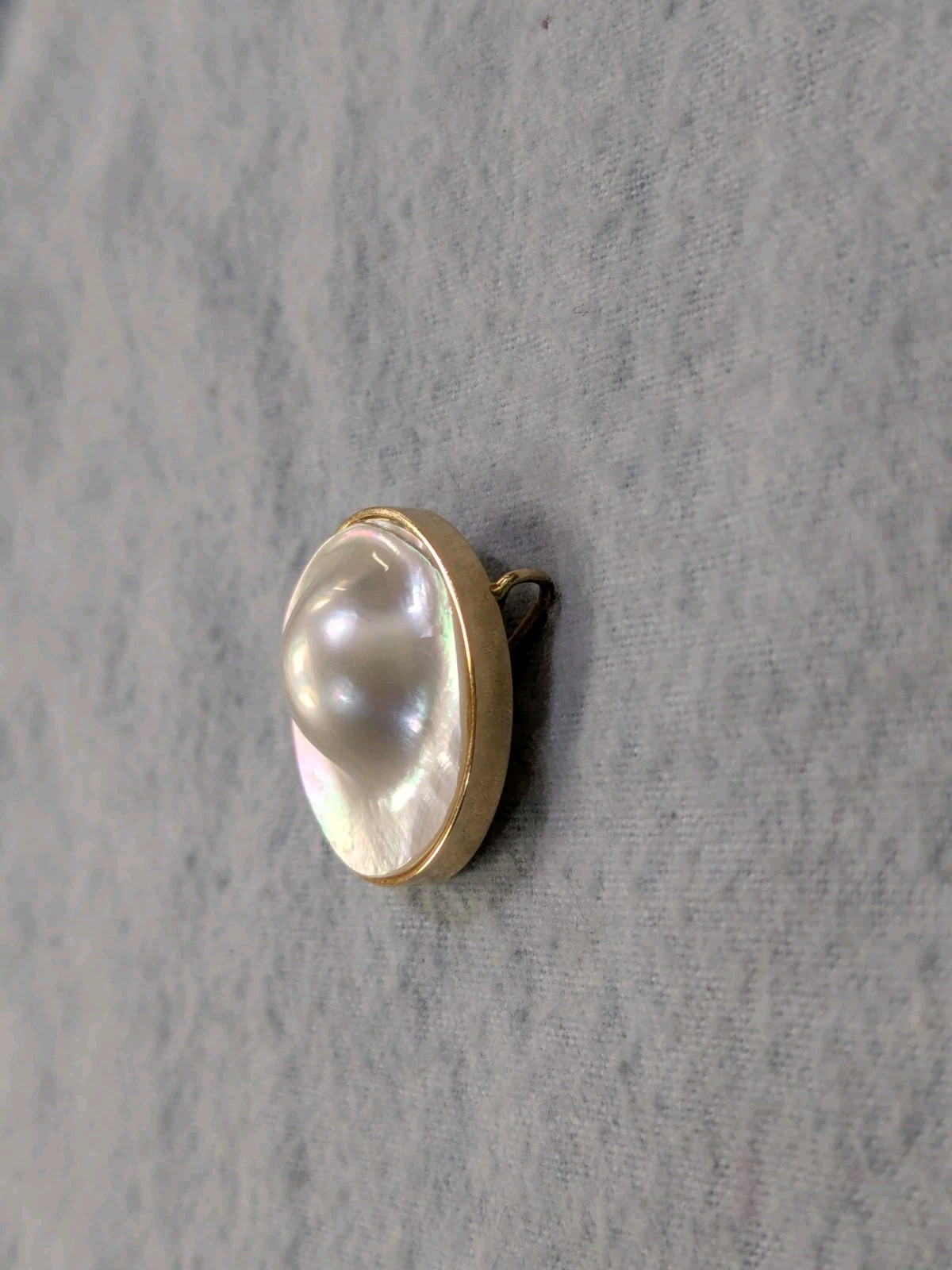 Vtg Mabe Pearl 14K Enhancer Pendant 26mm By Marley Of Pikesville MD