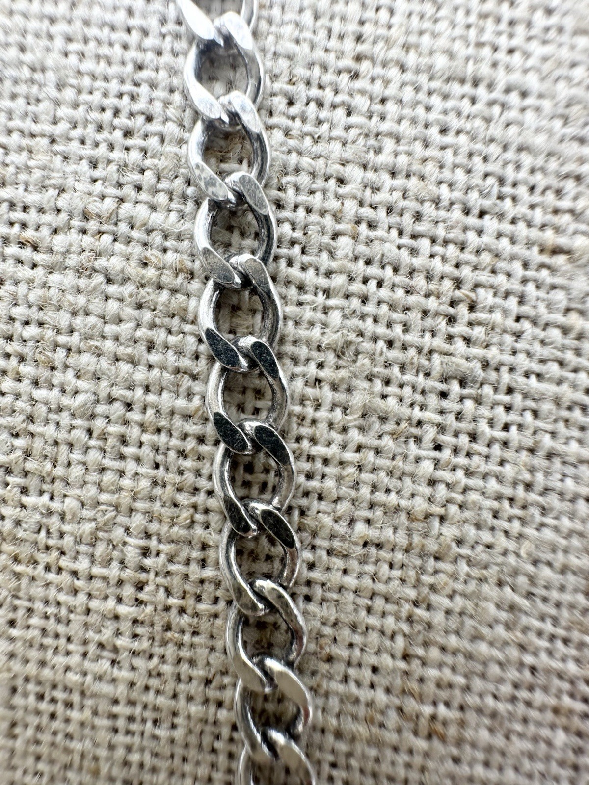 925 Mexico Sterling Silver 3mm Curb Chain Necklace 23.5”