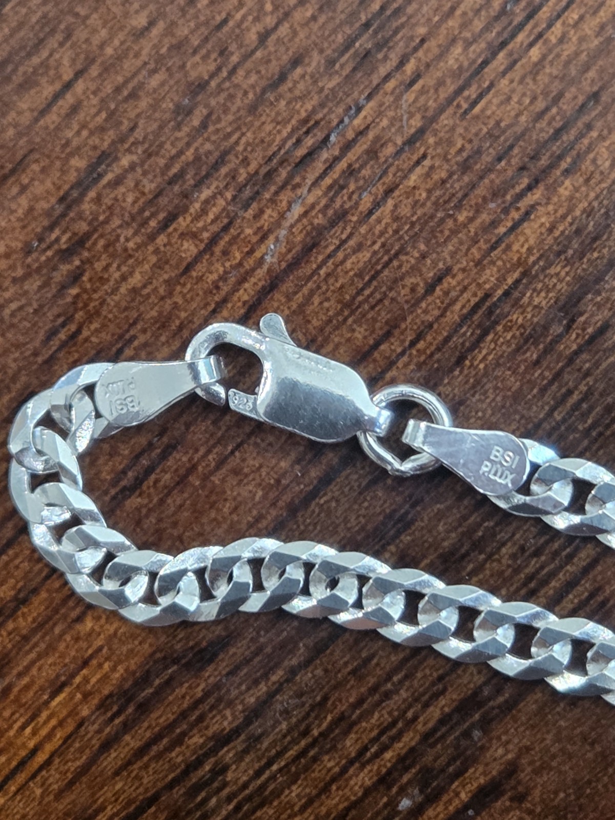 925 Sterling Silver 20″ 3.5mm Italy Curb Link Necklace Lobster Clasp No Stone